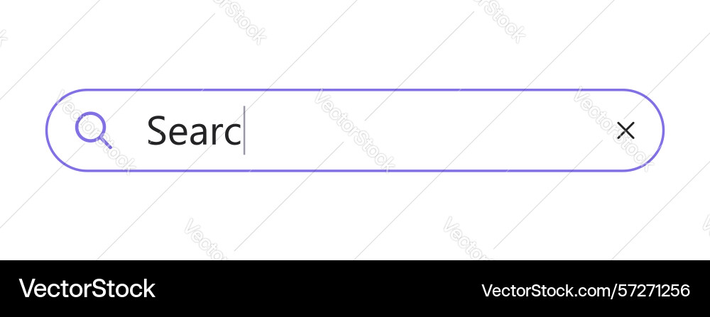 Search bar button icon with text web element Search bar button icon with text web element vector image
