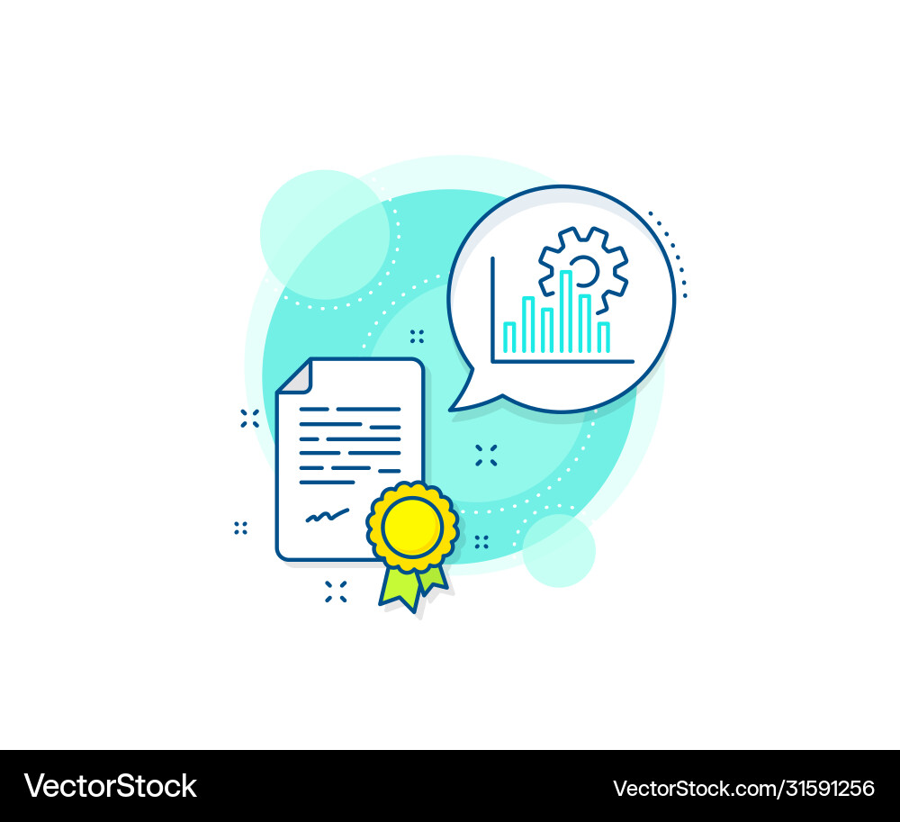 Seo graph line icon search engine optimization Vector Image