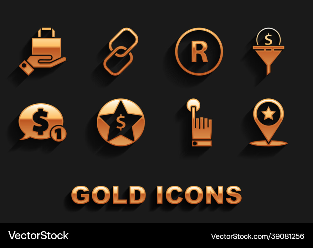 Set star and dollar lead management map pointer Set star and dollar lead management map pointer vector image