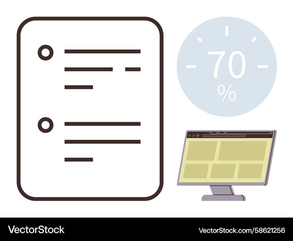 Task Progress Dashboard Vector Image