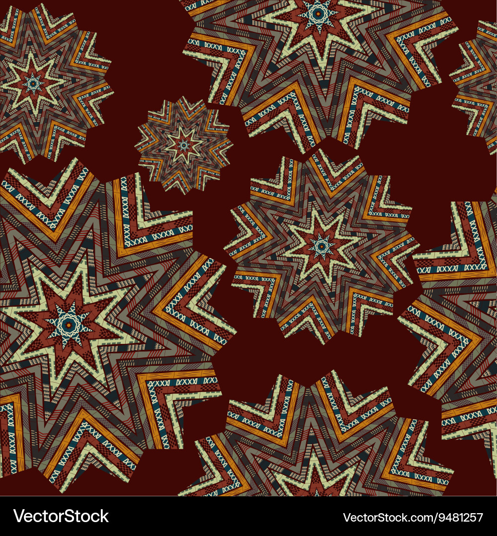 Abstract seamless pattern with rosettes vector image