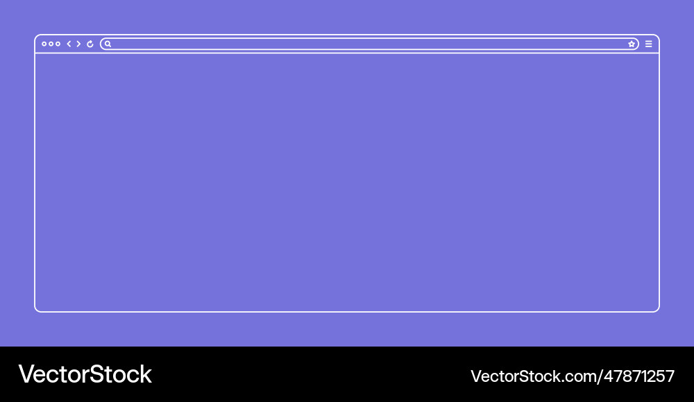 Blank web browser internet page window Blank web browser internet page window vector image