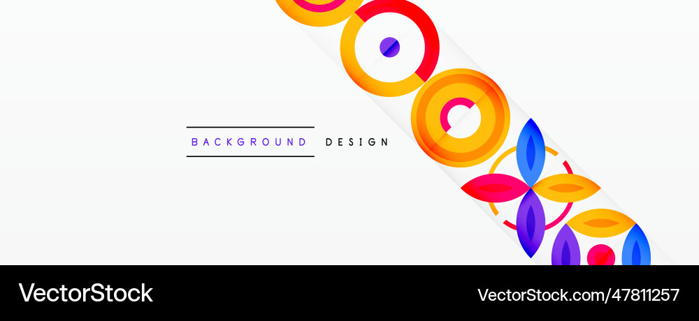 Colorful circle abstract background template Vector Image