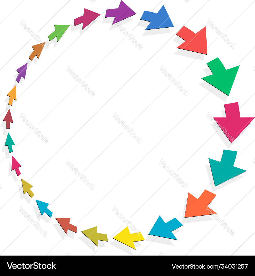 Cycle and cyclical arrows circular concentric Vector Image