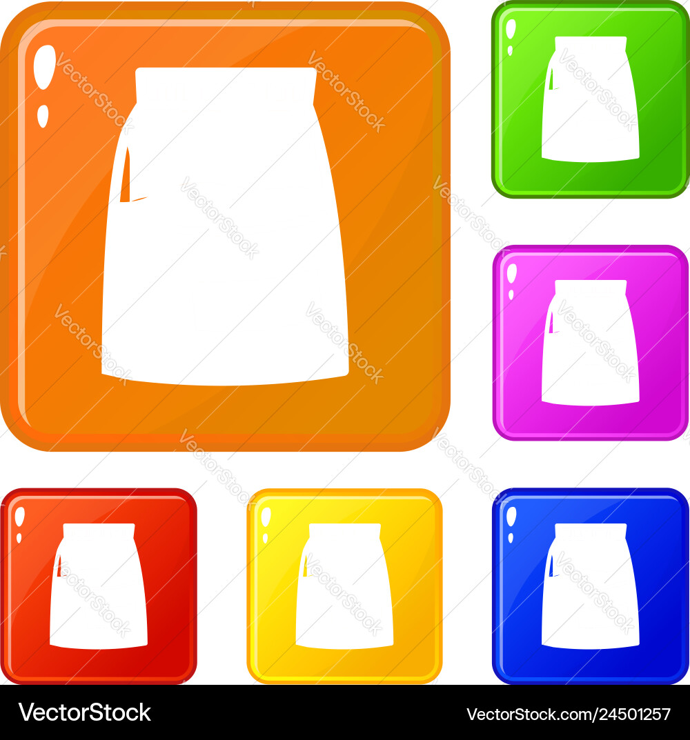 Hcl solution icons set color Hcl solution icons set color vector image