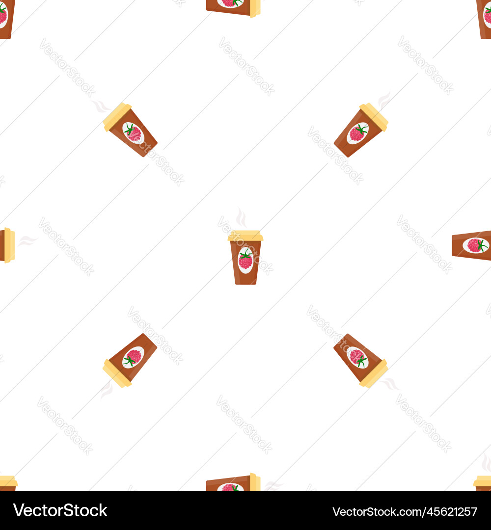 Hot tea cup pattern seamless Hot tea cup pattern seamless vector image