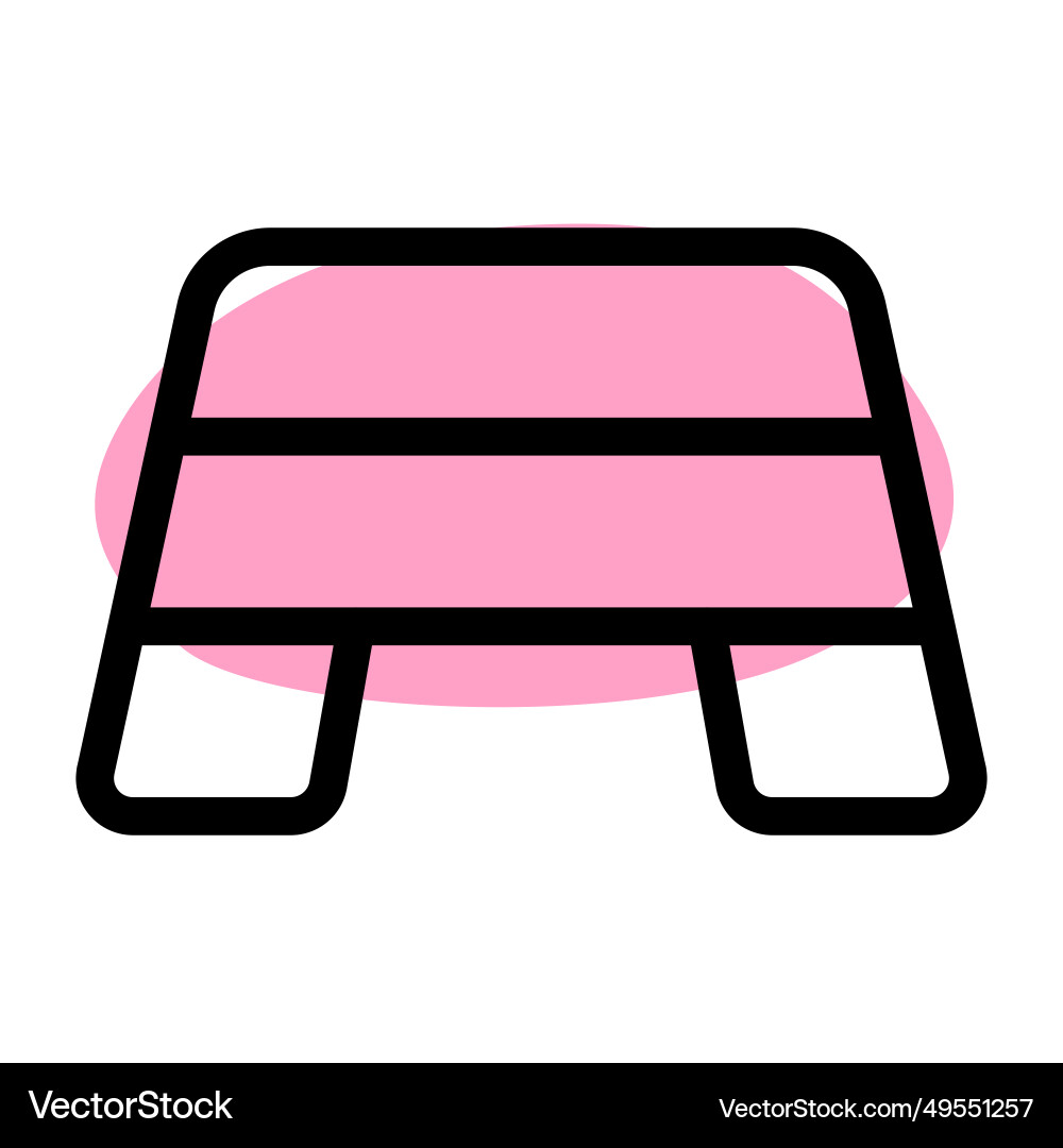 Leg exercise with step recommended Vector Image