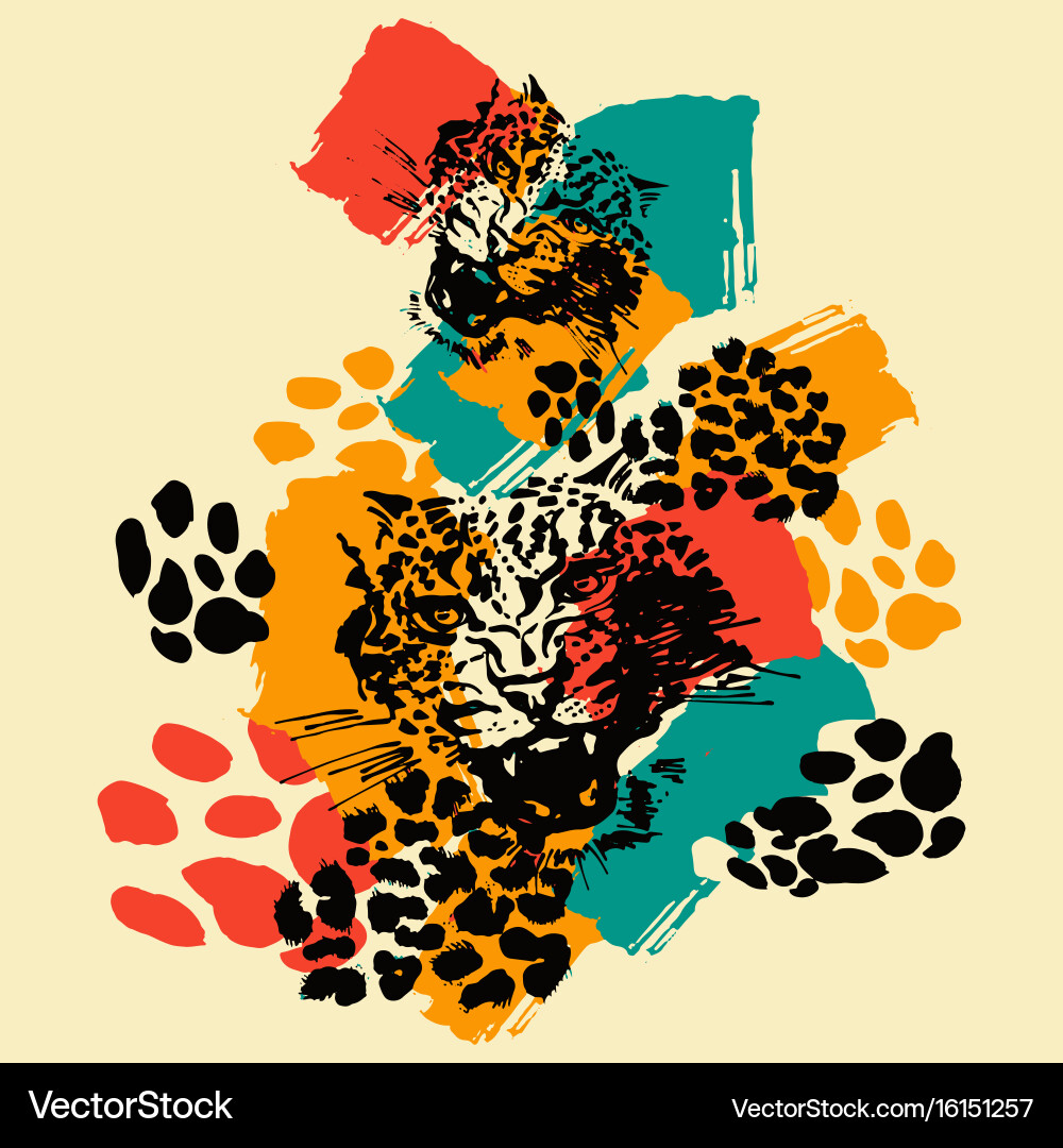 Leopard Ink Pattern vector image