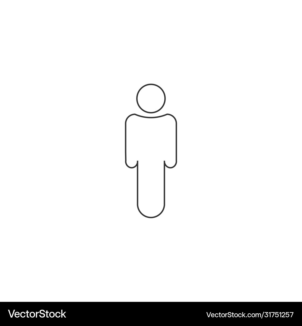 Man or person icon in linear style user vector image