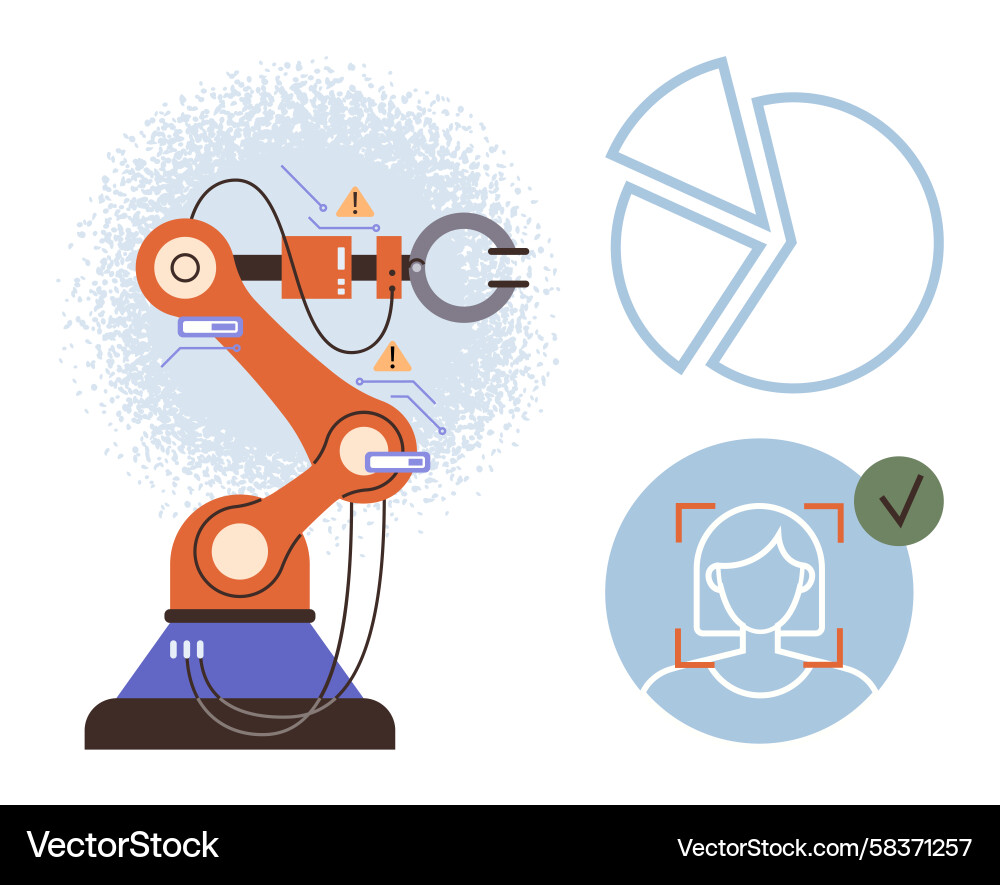 Robotics Automation & Safety Vector Image