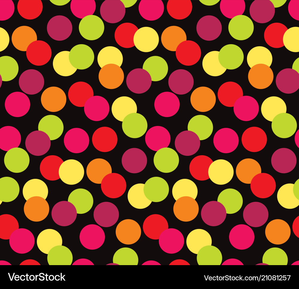 Vivid colorful random polka dot seamless pattern Vivid colorful random polka dot seamless pattern vector image