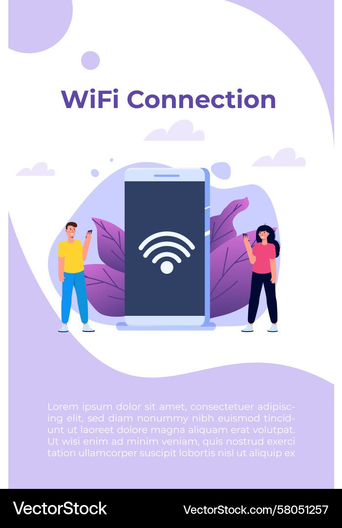WiFi Connection Remote Devices Vector Image