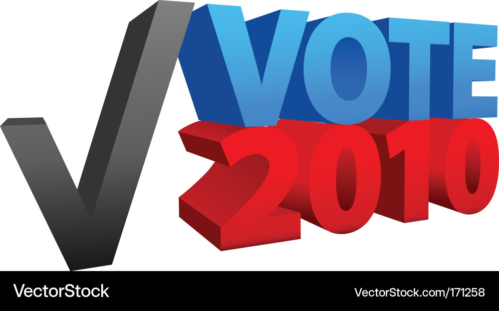 2010 US Midterm Election Vote Vector Image