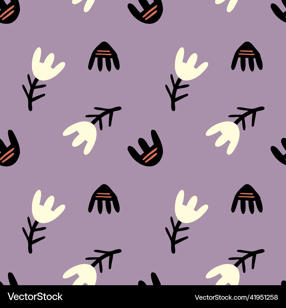 A botanical seamless pattern A botanical seamless pattern vector image