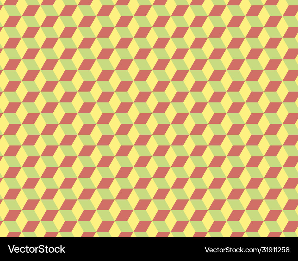 Abstract cube pattern fully seamless 3d vector image
