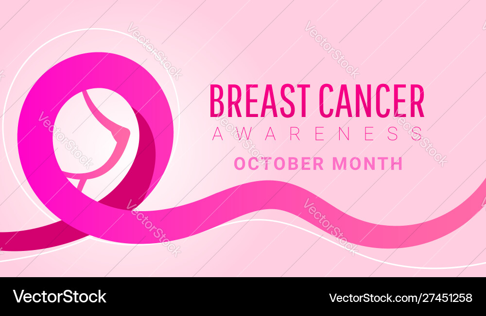 Breast cancer awareness campaign banner Breast cancer awareness campaign banner vector image