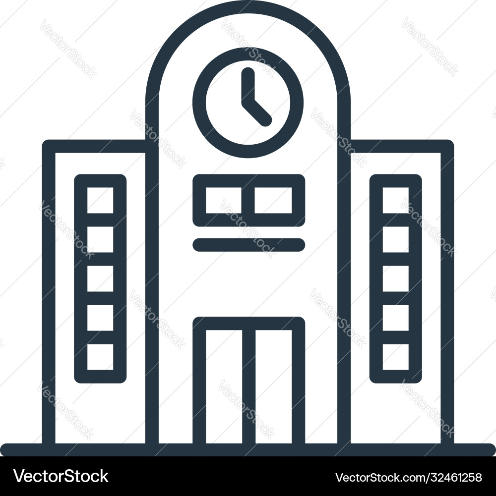 Building icon editable stroke Vector Image