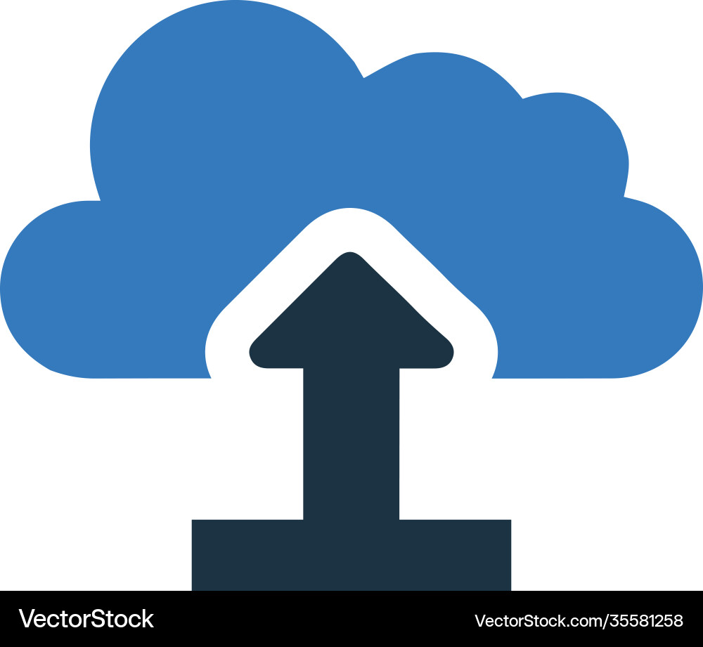 Cloud computing drive monitor icon graphics vector image