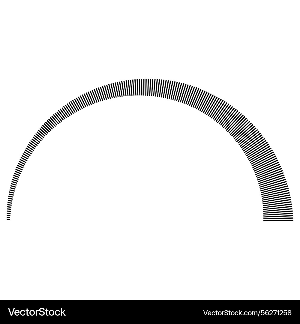 Concentric arc lines dynamic movement vector image