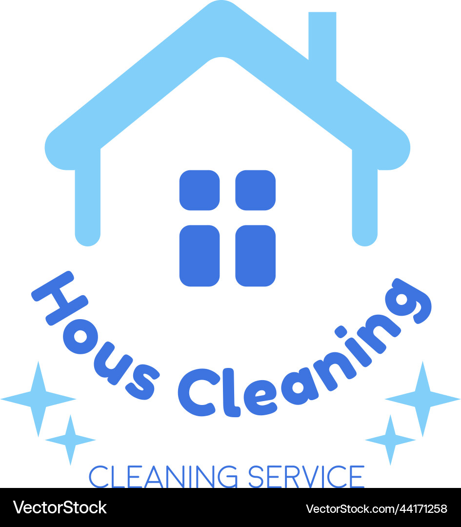 House cleaning service care and maintenance logo Vector Image