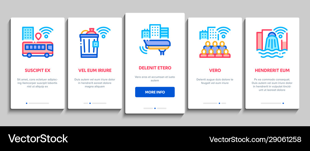 Internet of things onboarding elements icons set Internet of things onboarding elements icons set vector image