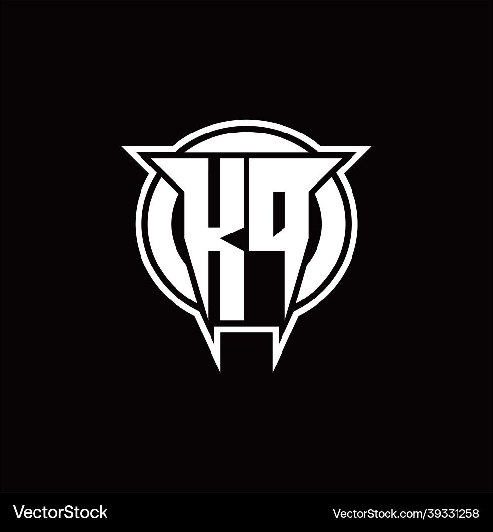 Kp logo monogram with circle rounded shape design Kp logo monogram with circle rounded shape design Vector Image