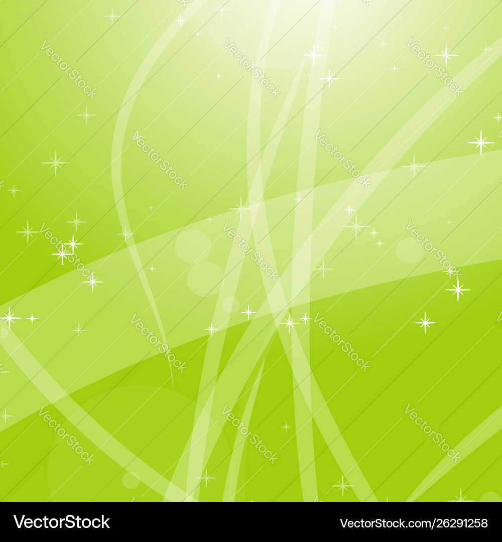 Light green abstract background with stars Vector Image