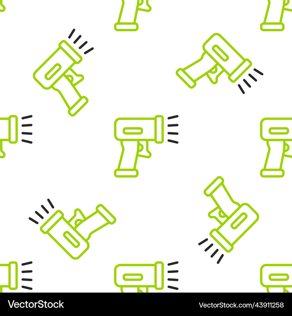Line scanner scanning bar code icon isolated Line scanner scanning bar code icon isolated vector image