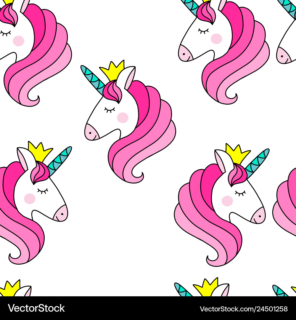 Unicorn seamless pattern Unicorn seamless pattern vector image
