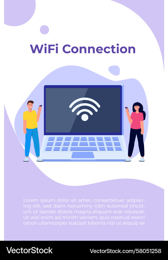 WiFi Connection Remote Devices Vector Image