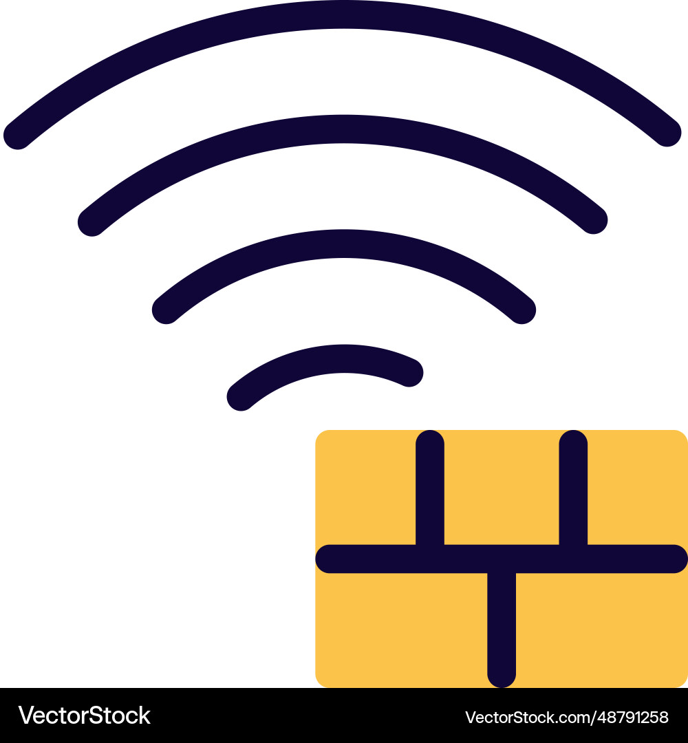 Wireless firewall use to protect unauthorized vector image