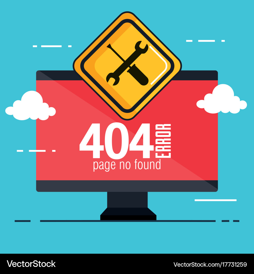 404 connection error icons vector image