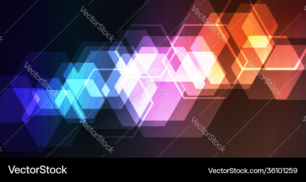 Abstract background with multicolored hexagons Abstract background with multicolored hexagons vector image