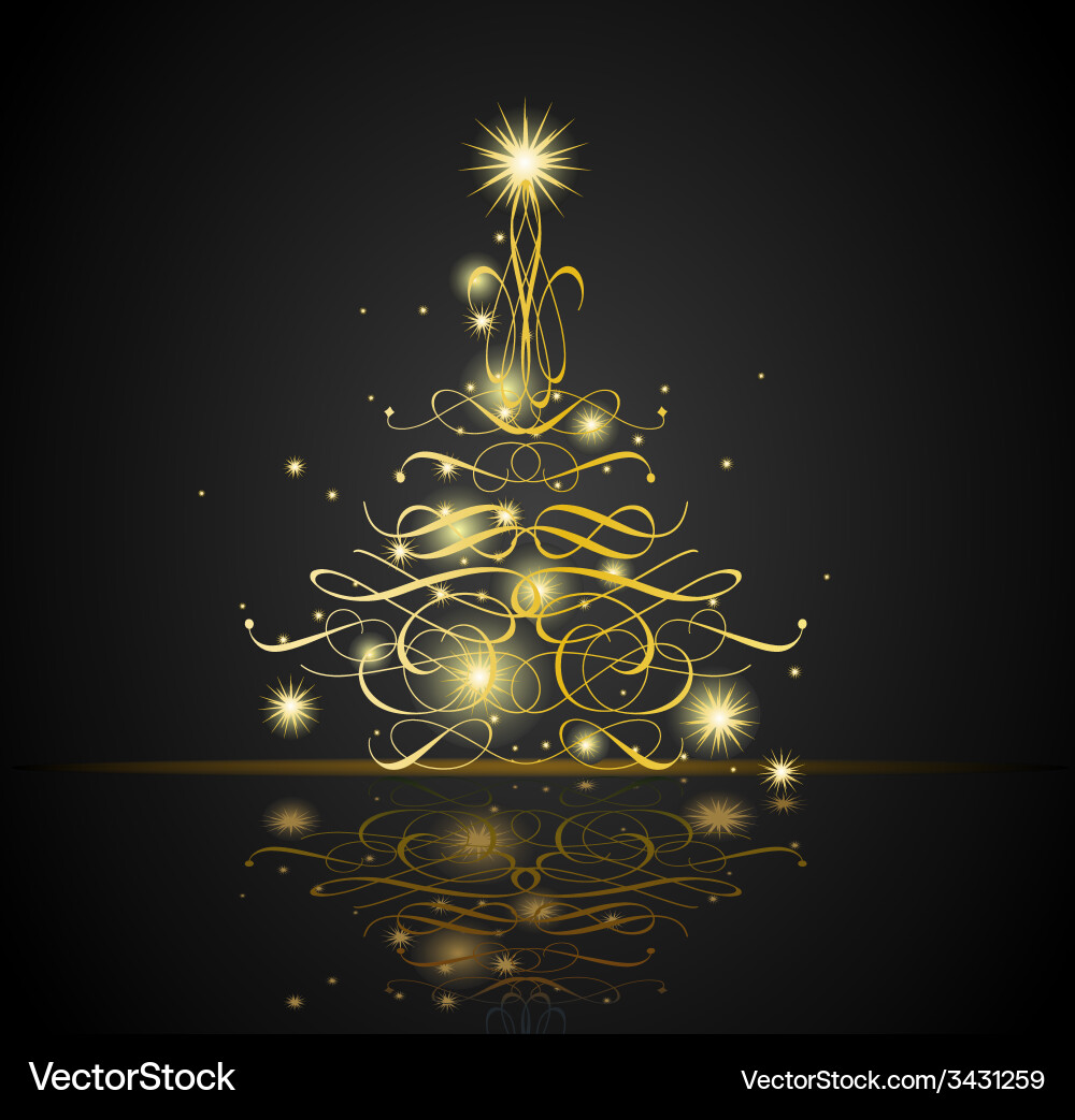 Christmas background with tree Royalty Free Vector Image