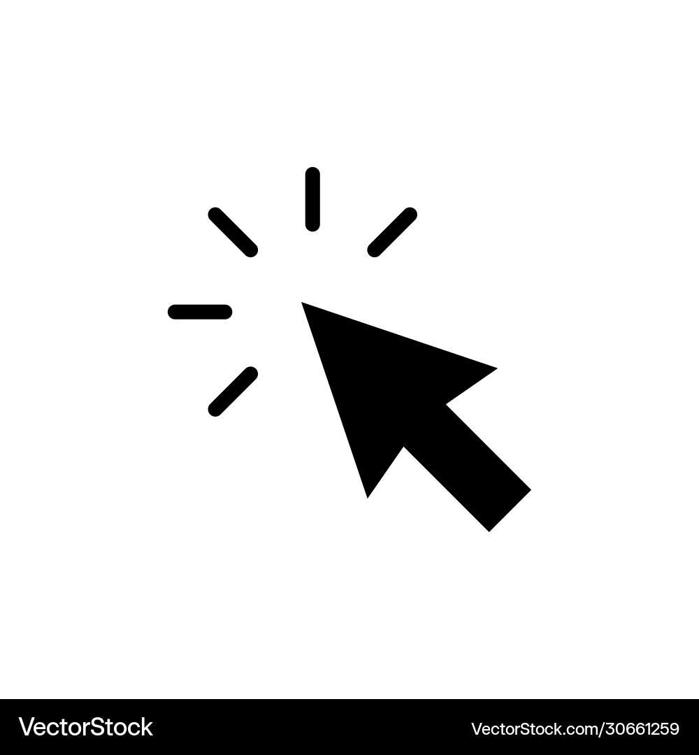 Click icon cursor computer mouse Click icon cursor computer mouse vector image