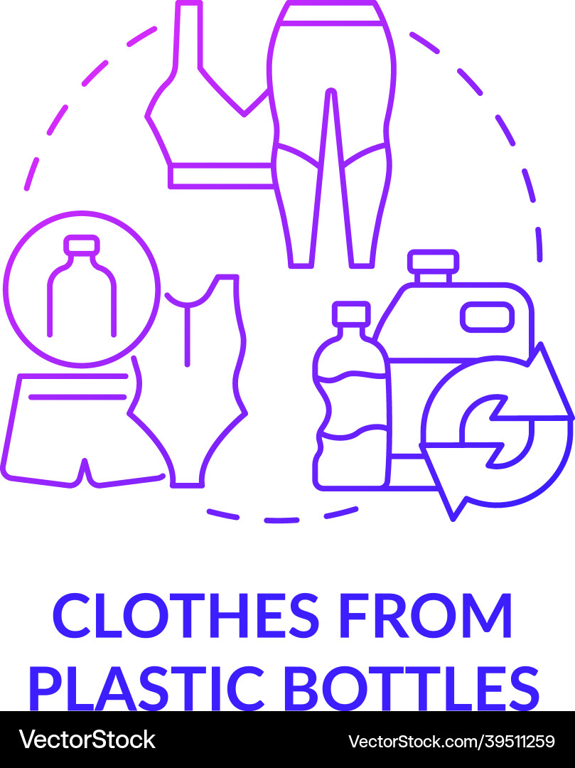 Clothing manufacturing from plastic concept icon Clothing manufacturing from plastic concept icon vector image