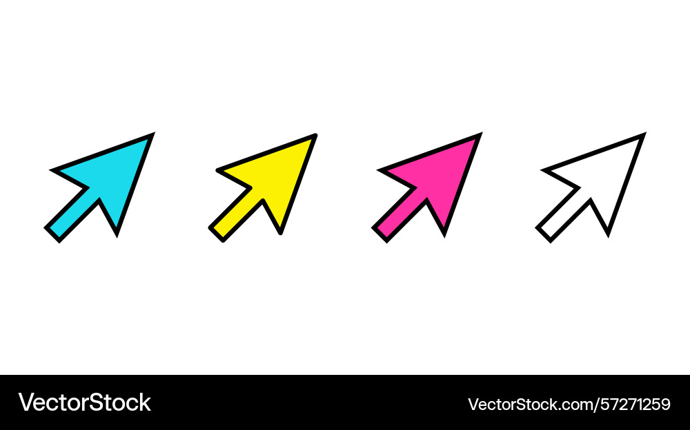 Computer mouse cursor icon sign and symbol Computer mouse cursor icon sign and symbol vector image