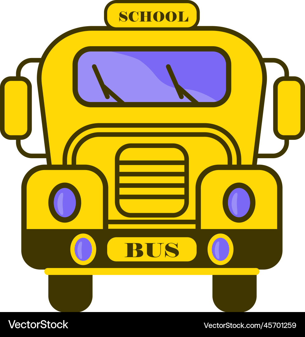Flat style graphic element with front view Vector Image