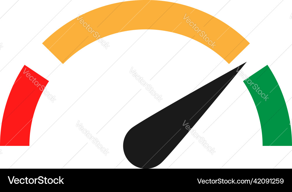 Gauge meter level indicator icon symbol Vector Image