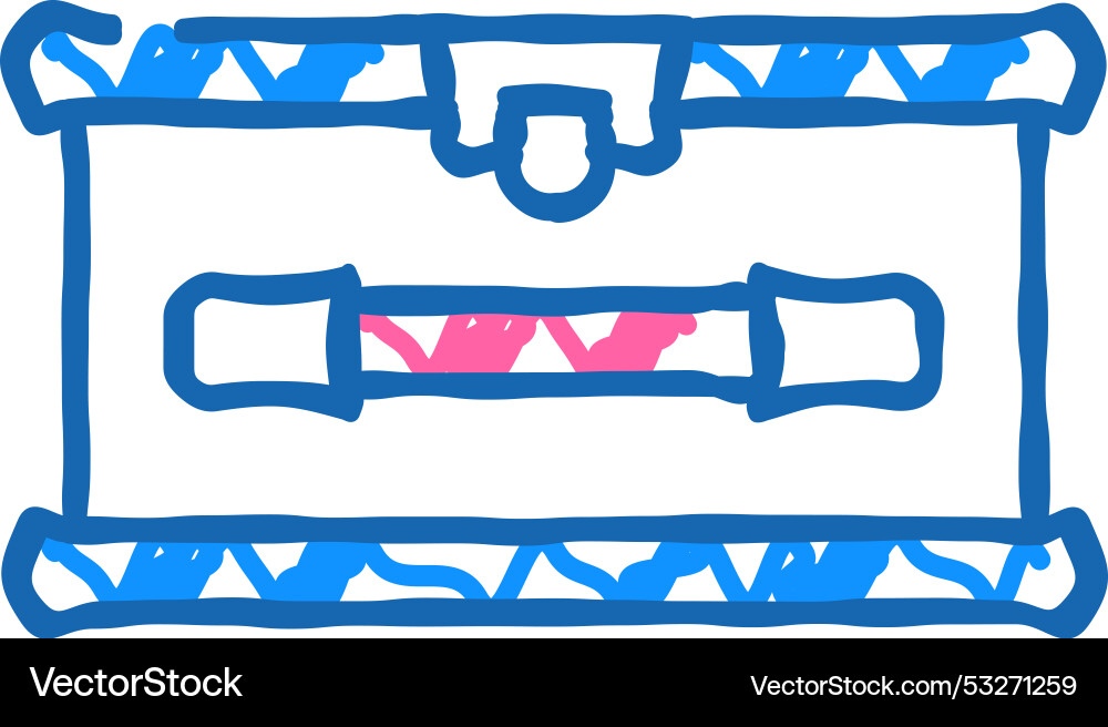 Lunchbox with handle icon doodle Vector Image