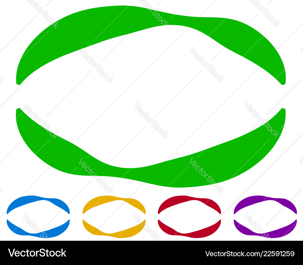 Oval frames - borders in five colors colorful Oval frames - borders in five colors colorful vector image