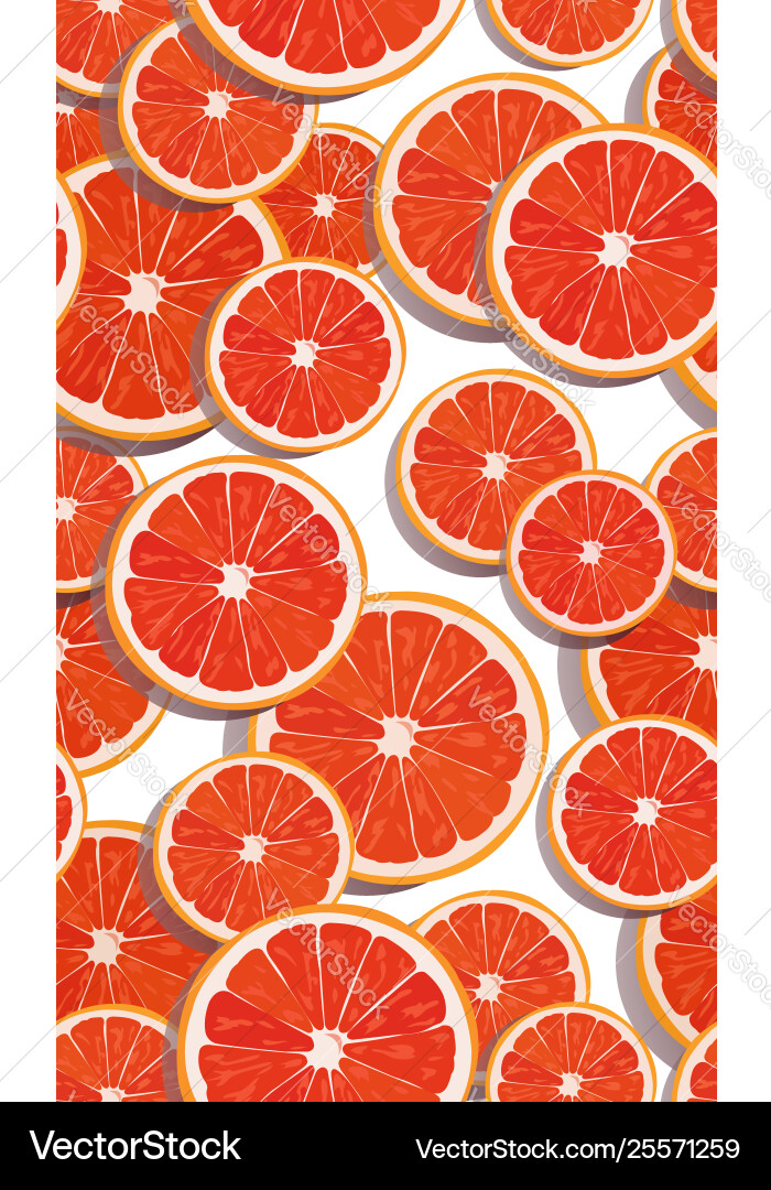 Overlapping Orange Slice Pattern vector image