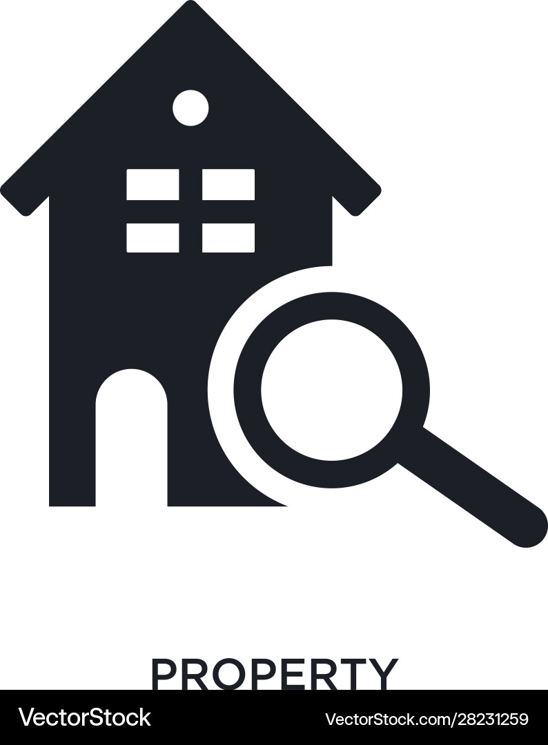 Property isolated icon simple element from real Vector Image