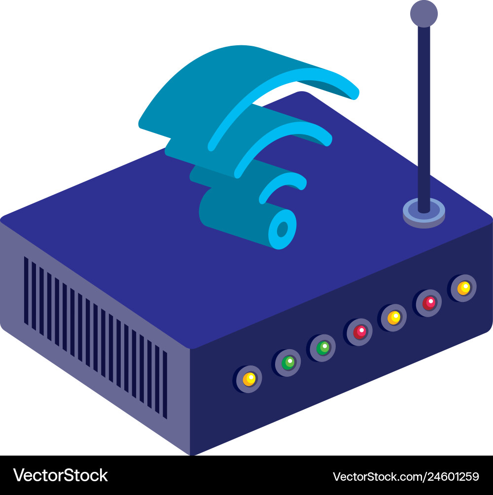 Router device isometric icon Router device isometric icon vector image