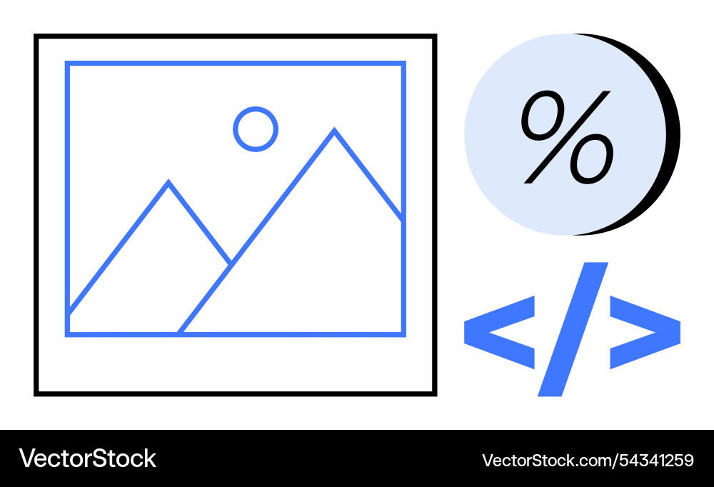 Simple geometric graphics representing image Vector Image