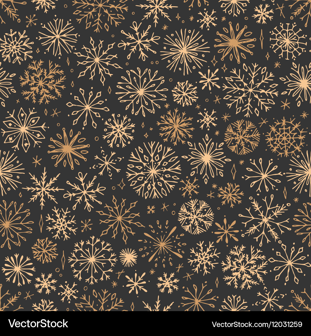 Snowflake Seamless Pattern vector image