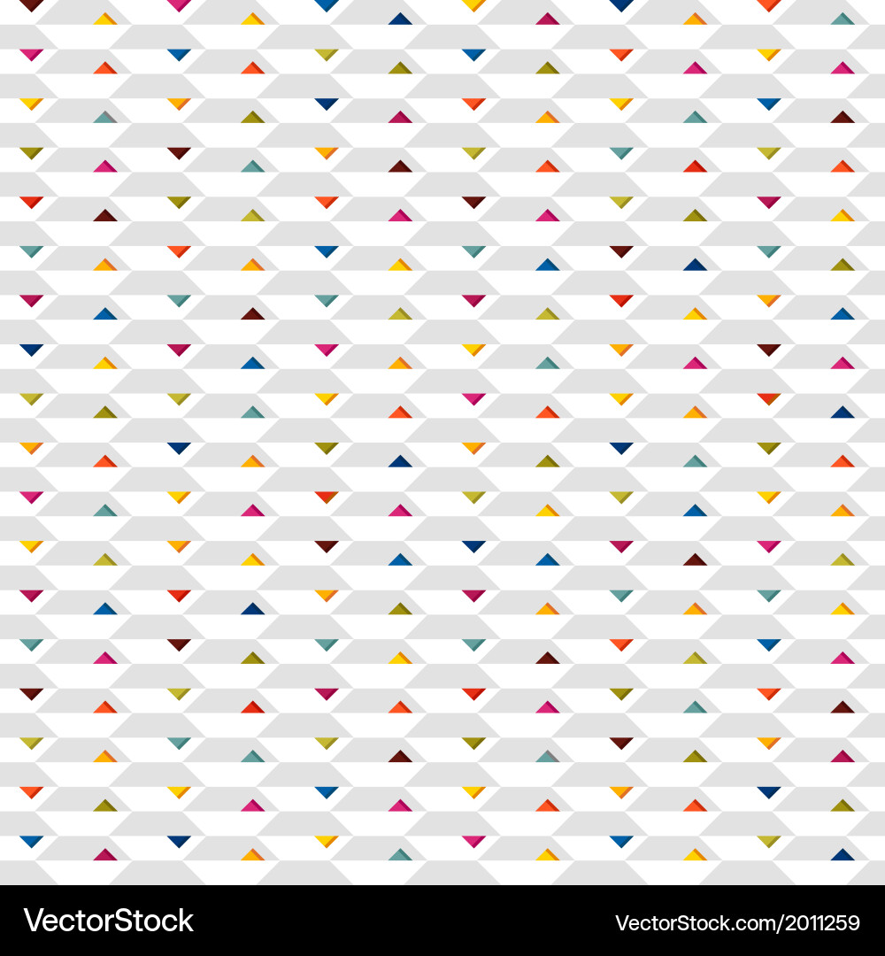White relief background with color triangles vector image