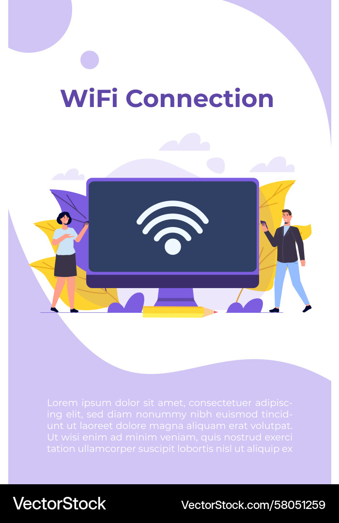 WiFi Connection Remote Devices Vector Image