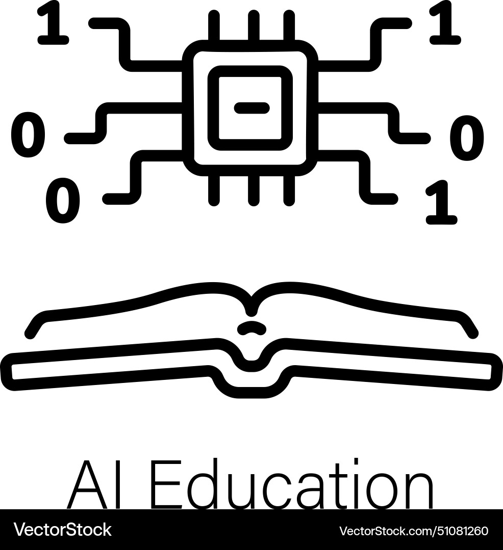 Ai education Royalty Free Vector Image - VectorStock