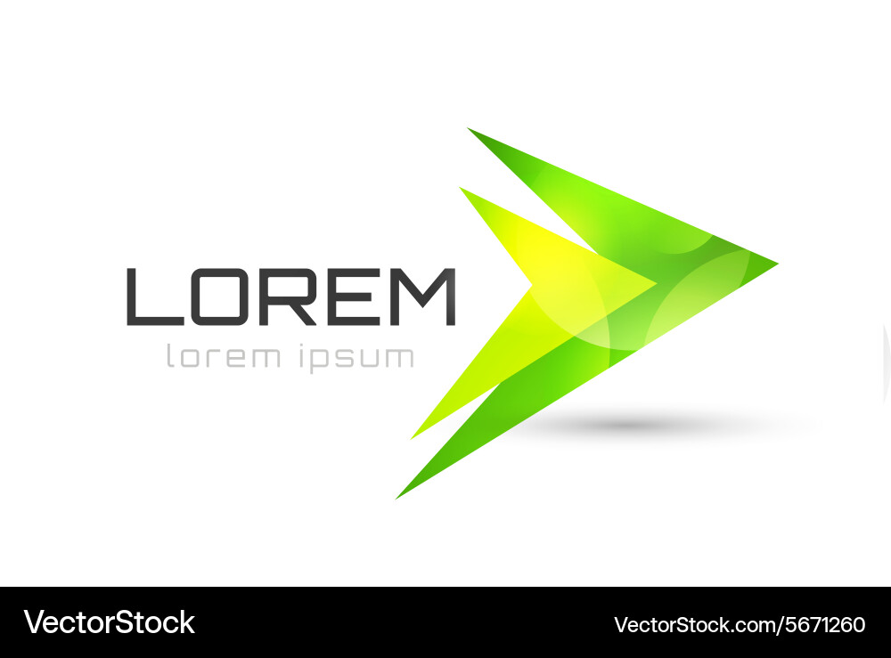 Arrow abstract logo template web or app Vector Image